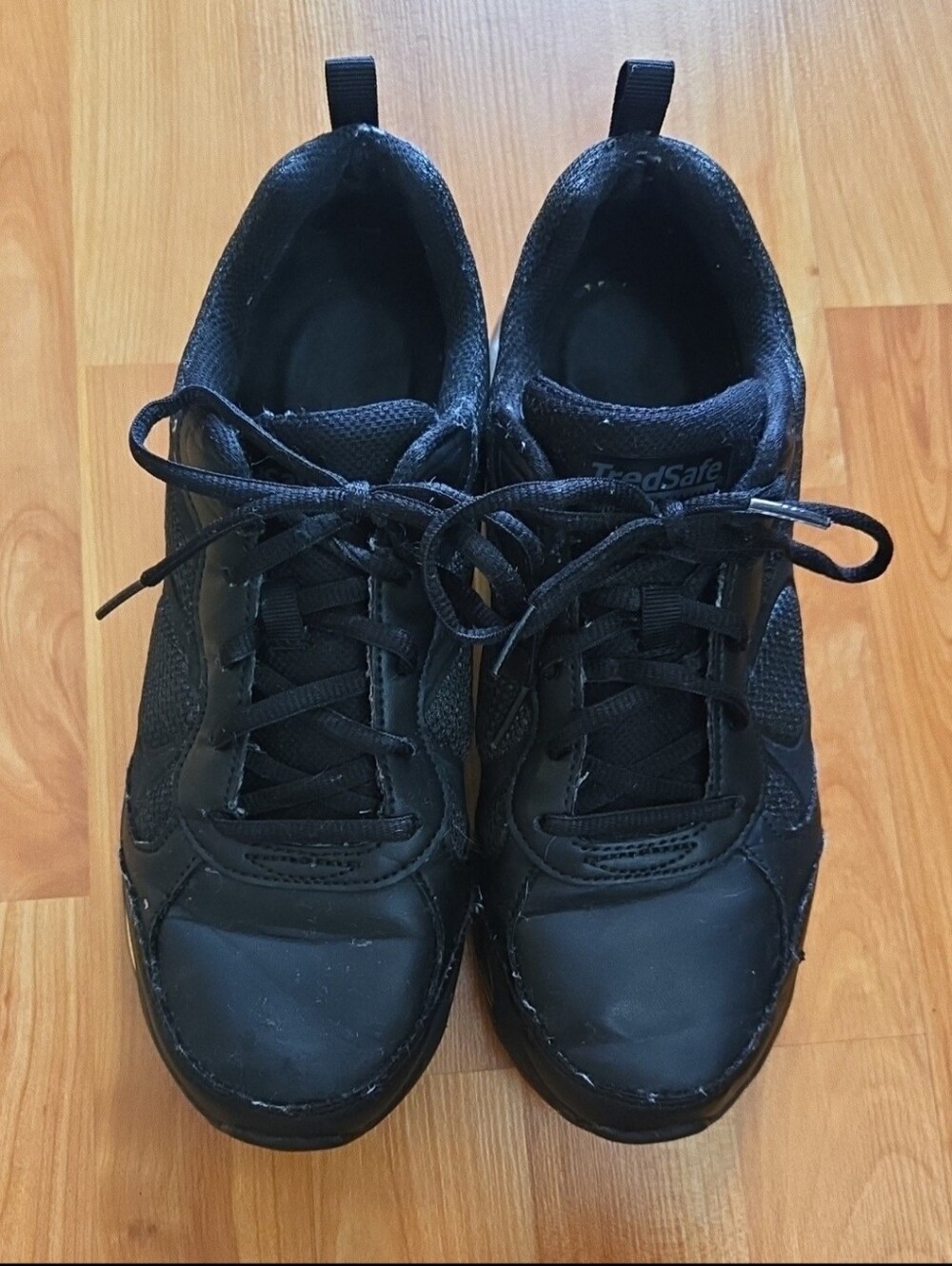 TredSafe Slip Resistant Food Service Black Tie Shoes Sz 9